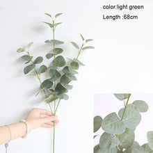 Load image into Gallery viewer, Silk Leaf Eucalyptus Artificial green Leaves For Wedding Decoration DIY Wreath Gift Scrapbooking Craft Apple Plants Fake Flower