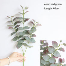 Load image into Gallery viewer, Silk Leaf Eucalyptus Artificial green Leaves For Wedding Decoration DIY Wreath Gift Scrapbooking Craft Apple Plants Fake Flower