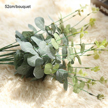 Load image into Gallery viewer, Silk Leaf Eucalyptus Artificial green Leaves For Wedding Decoration DIY Wreath Gift Scrapbooking Craft Apple Plants Fake Flower