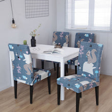 Load image into Gallery viewer, 4/6pcs Dining Chair Cover Spandex Removable Anti-dirty Kitchen Seat Cover Stretch Chair