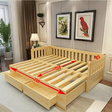 Load image into Gallery viewer, Para Recliner Fotel Wypoczynkowy Folding Puff Asiento Copridivano Wooden De Sala Set Living Room Furniture Mueble Sofa Bed