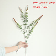 Load image into Gallery viewer, Silk Leaf Eucalyptus Artificial green Leaves For Wedding Decoration DIY Wreath Gift Scrapbooking Craft Apple Plants Fake Flower