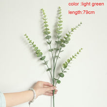 Load image into Gallery viewer, Silk Leaf Eucalyptus Artificial green Leaves For Wedding Decoration DIY Wreath Gift Scrapbooking Craft Apple Plants Fake Flower
