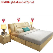 Load image into Gallery viewer, Frame Meble Yatak Odasi Mobilya Tempat Tidur Tingkat Bett Leather bedroom Furniture Mueble De Dormitorio Moderna Cama Bed