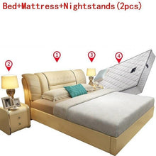Load image into Gallery viewer, Frame Meble Yatak Odasi Mobilya Tempat Tidur Tingkat Bett Leather bedroom Furniture Mueble De Dormitorio Moderna Cama Bed
