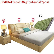 Load image into Gallery viewer, Frame Meble Yatak Odasi Mobilya Tempat Tidur Tingkat Bett Leather bedroom Furniture Mueble De Dormitorio Moderna Cama Bed