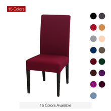Load image into Gallery viewer, Grey Color Chair Covers Spandex Desk Seat Chair Covers
