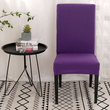 Load image into Gallery viewer, Grey Color Chair Covers Spandex Desk Seat Chair Covers