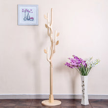 Load image into Gallery viewer, New Fashion creative clothes hat rack 100% wood tree leaf coat rack Luxury living room furniture decoration storage wood hook