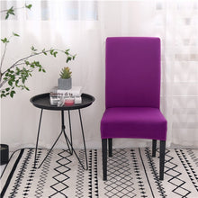 Load image into Gallery viewer, Solid Color Chair Covers Spandex Dining Room Stretch Seat Cover Chair