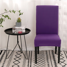 Load image into Gallery viewer, Solid Color Chair Covers Spandex Dining Room Stretch Seat Cover Chair