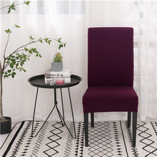 Load image into Gallery viewer, Solid Color Chair Covers Spandex Dining Room Stretch Seat Cover Chair