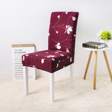 Load image into Gallery viewer, 1PC Chair Cover Floral Print Pattern Elastic Chair Slipcover for Dining Room Wedding Party Hotel