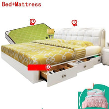 Load image into Gallery viewer, Lit Enfant Meble Matrimonio Kids Room Yatak Single Tempat Tidur Tingkat Letto Leather Mueble Cama Moderna bedroom Furniture Bed