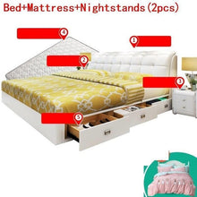 Load image into Gallery viewer, Lit Enfant Meble Matrimonio Kids Room Yatak Single Tempat Tidur Tingkat Letto Leather Mueble Cama Moderna bedroom Furniture Bed