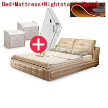 Load image into Gallery viewer, A Castello Room Odasi Mobilya Modern Yatak Ranza Lit Enfant Bett Home Leather bedroom Furniture Cama Mueble De Dormitorio Bed