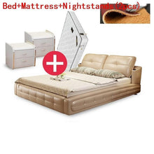 Load image into Gallery viewer, A Castello Room Odasi Mobilya Modern Yatak Ranza Lit Enfant Bett Home Leather bedroom Furniture Cama Mueble De Dormitorio Bed