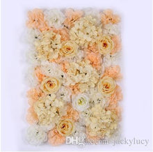 Load image into Gallery viewer, 20Pcs/lot 60X40CM Romantic Artificial Rose Hydrangea Flower Wall for Wedding Party Stage and Backdrop Decoration Many colors