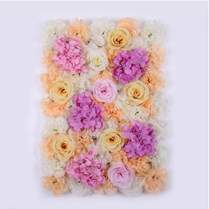 20Pcs/lot 60X40CM Romantic Artificial Rose Hydrangea Flower Wall for Wedding Party Stage and Backdrop Decoration Many colors