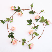 Load image into Gallery viewer, Flower autumn rose flower vine artificial leaves rattan fake flower Wedding silk rose Garden balcony decorated bedroom vine