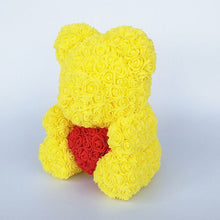 Load image into Gallery viewer, teddy bear rose bear with heart artificial roses foam roses flower
