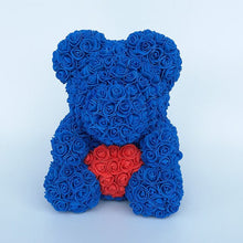 Load image into Gallery viewer, teddy bear rose bear with heart artificial roses foam roses flower