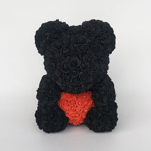 Load image into Gallery viewer, teddy bear rose bear with heart artificial roses foam roses flower