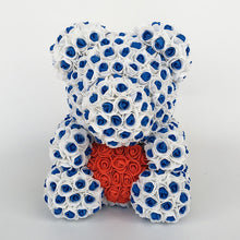 Load image into Gallery viewer, teddy bear rose bear with heart artificial roses foam roses flower