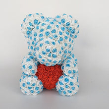 Load image into Gallery viewer, teddy bear rose bear with heart artificial roses foam roses flower