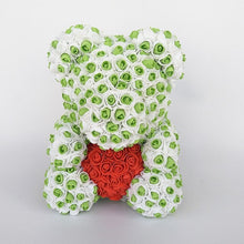 Load image into Gallery viewer, teddy bear rose bear with heart artificial roses foam roses flower