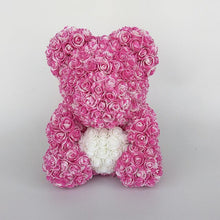 Load image into Gallery viewer, teddy bear rose bear with heart artificial roses foam roses flower